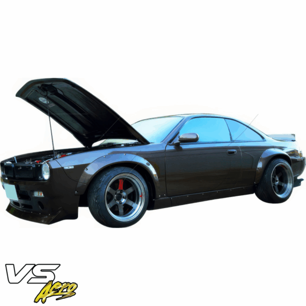 VSaero FRP TKYO Boss Wide Body Hood for Nissan 240SX (S14) 1995-1998 - Image 25