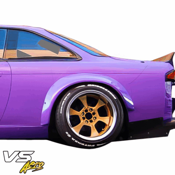 VSaero FRP TKYO Boss Wide Body Fender Flares (rear) 75mm for Nissan 240SX (S14) 1995-1998 - Image 8