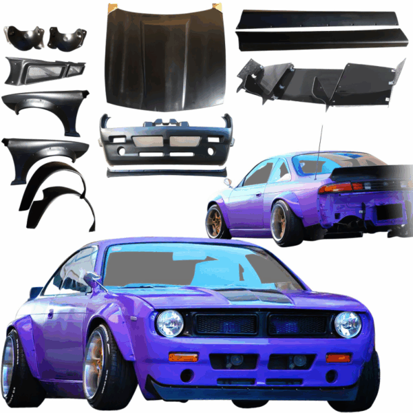 VSaero FRP TKYO Boss Wide Body Kit 15pc for Nissan 240SX (S14) 1995-1998 - Image 3