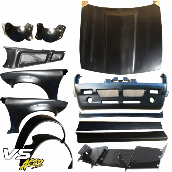 VSaero FRP TKYO Boss Wide Body Kit 15pc for Nissan 240SX (S14) 1995-1998 - Image 4