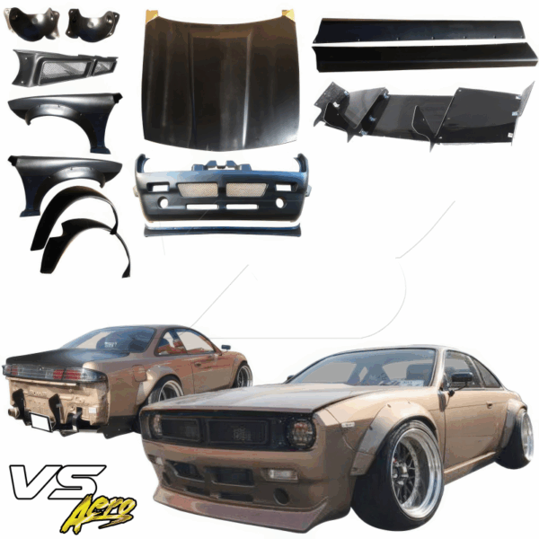 VSaero FRP TKYO Boss Wide Body Kit 15pc for Nissan 240SX (S14) 1995-1998 - Image 6