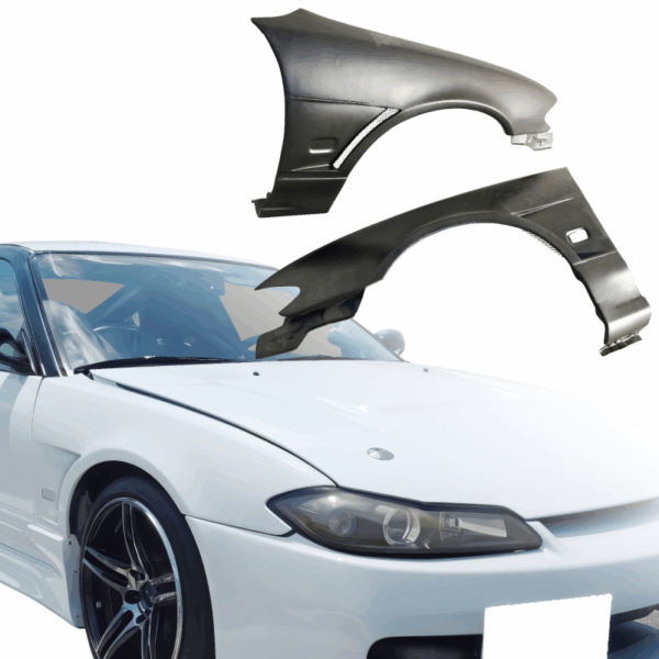 VSaero FRP MSPO S13.5 Conversion Fenders (front) for Nissan 240SX 1989-1994 > 2/3dr - Image 2