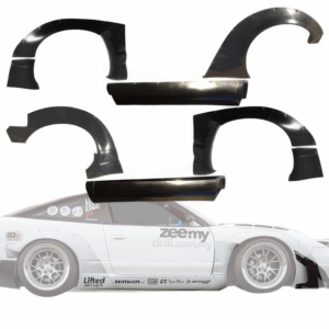 VSaero FRP TKYO v2 Wide Body Flares w Side Skirts 8pc for Nissan 240SX 1989-1994 > 2/3dr