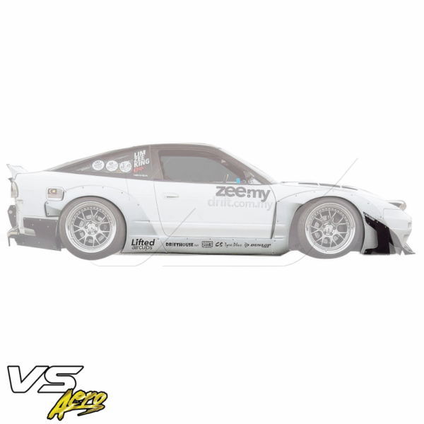 VSaero FRP TKYO v2 Wide Body Flares w Side Skirts 8pc for Nissan 240SX 1989-1994 > 2/3dr - Image 2