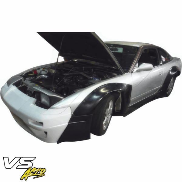 VSaero FRP TKYO v2 Wide Body Flares w Side Skirts 8pc for Nissan 240SX 1989-1994 > 2/3dr - Image 4