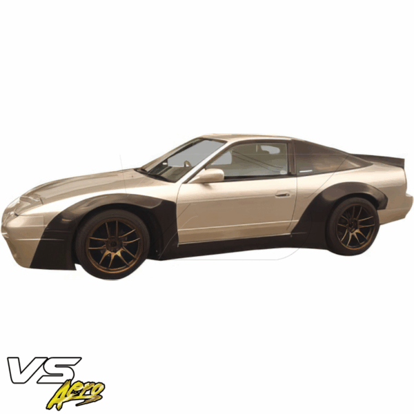 VSaero FRP TKYO v2 Wide Body Flares w Side Skirts 8pc for Nissan 240SX 1989-1994 > 2/3dr - Image 5