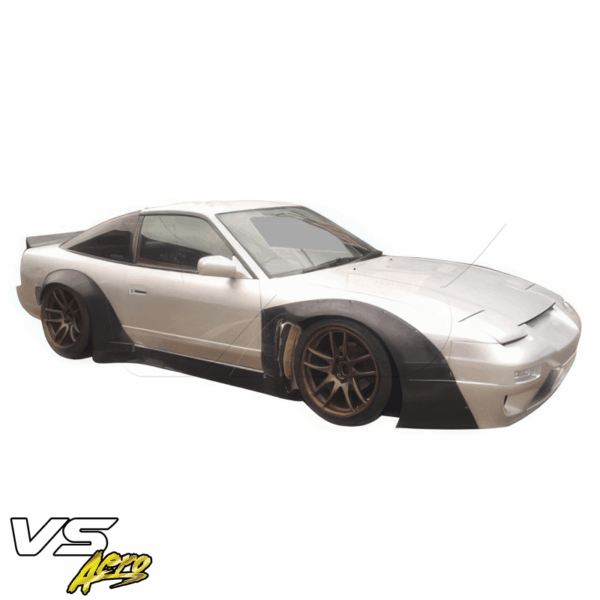 VSaero FRP TKYO v2 Wide Body Flares w Side Skirts 8pc for Nissan 240SX 1989-1994 > 2/3dr - Image 6