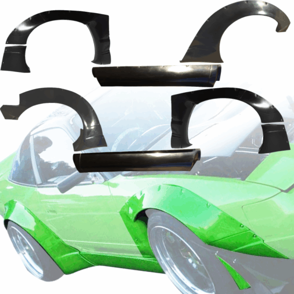 VSaero FRP TKYO v2 Wide Body Flares w Side Skirts 8pc for Nissan 240SX 1989-1994 > 2/3dr - Image 8