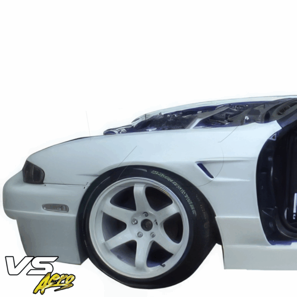 VSaero FRP TKYO v1 Wide Body Fenders (front) 30mm for Nissan 240SX (S14) 1995-1996 - Image 5