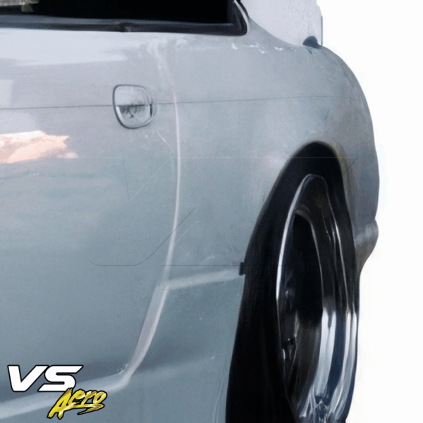 VSaero FRP TKYO v1 Wide Body Fenders (rear) 30mm for Nissan 240SX (S14) 1995-1998 - Image 3