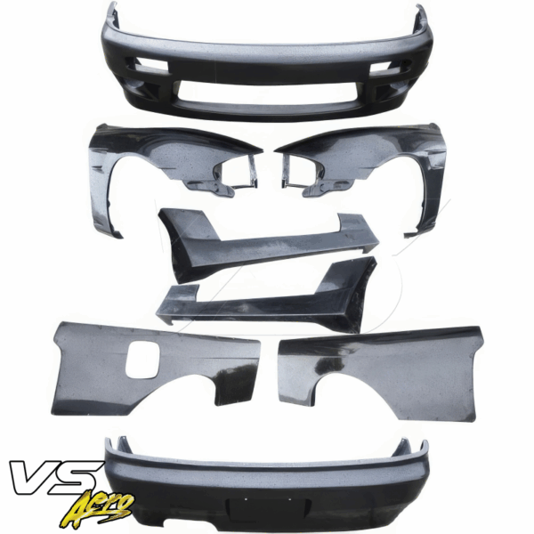 VSaero FRP TKYO v1 Wide Body Kit 8pc for Nissan 240SX (S14) 1995-1996 - Image 4