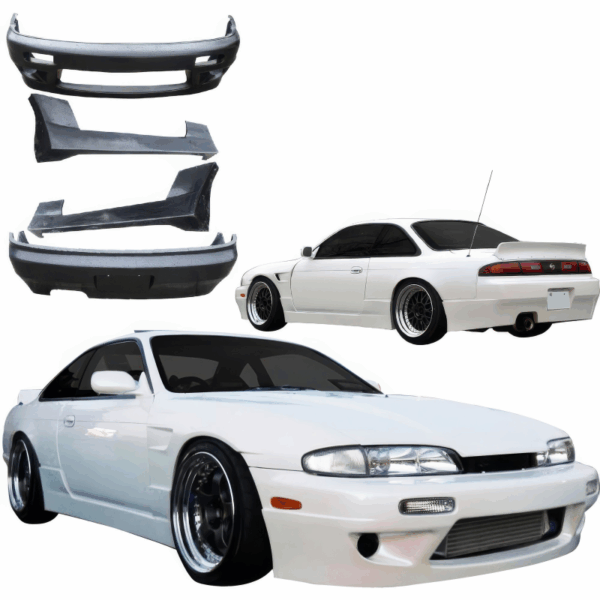 VSaero FRP TKYO v1 Body Kit 4pc for Nissan 240SX (S14) 1995-1996
