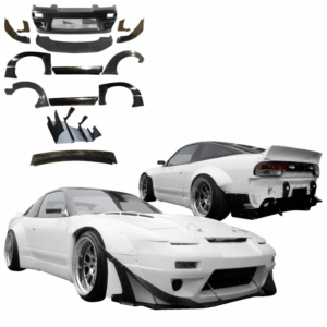 VSaero FRP TKYO v2 Wide Body Kit w Wing for Nissan 240SX 1989-1994 > 3dr Hatch