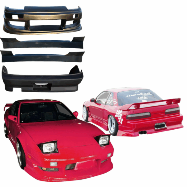 VSaero FRP WOR9 Body Kit 4pc for Nissan 240SX 1989-1994 > 2dr Coupe - Image 3