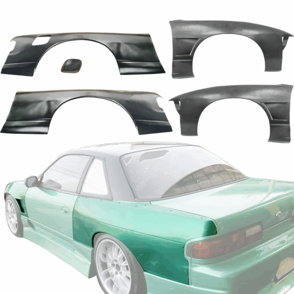 VSaero FRP MSPO Wide Body Fenders Set (front & rear) 20/50mm for Nissan 240SX 1989-1994 > 2dr Coupe
