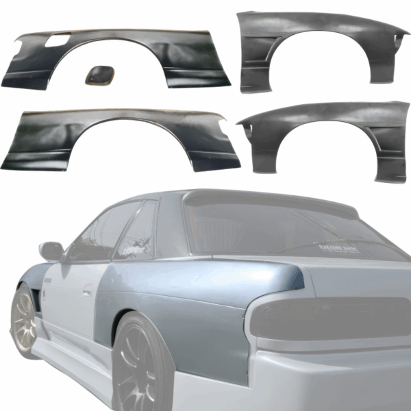 VSaero FRP MSPO Wide Body Fenders Set (front & rear) 20/50mm for Nissan 240SX 1989-1994 > 2dr Coupe - Image 3